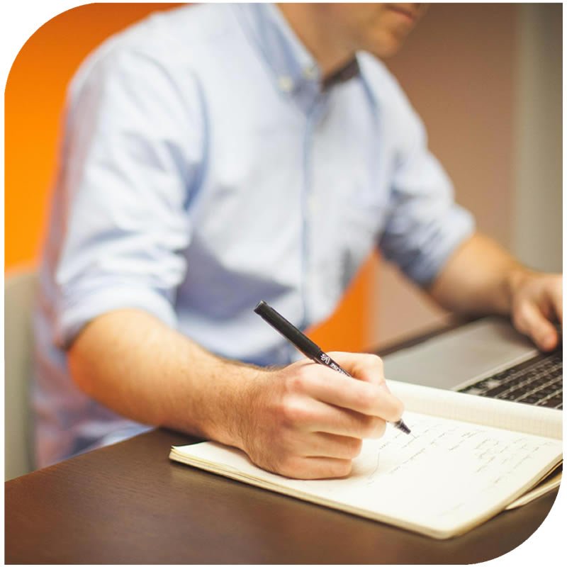 image of author at work